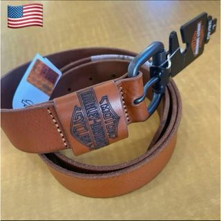 新品純正Harley-Davidson ハーレーロゴ付レザーベルト15000の品の通販