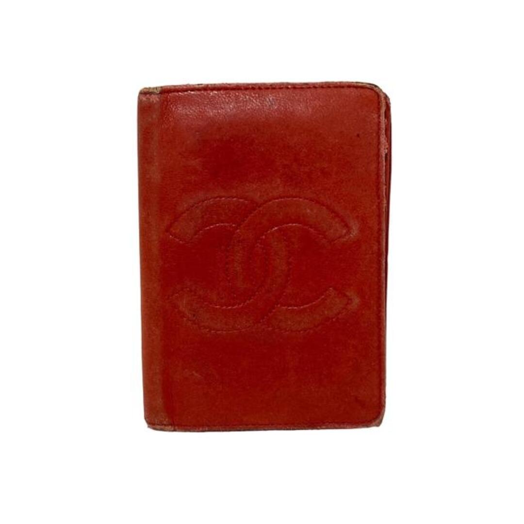 CHANEL レザー 名刺入れ レッド CHANEL - CHANEL(シャネル) 名刺入れ