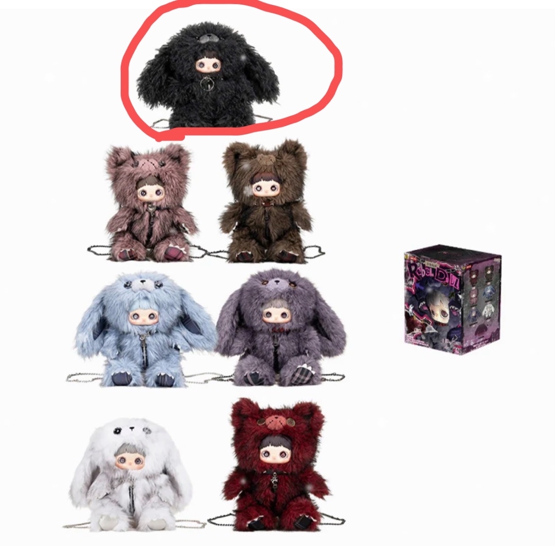 メイメイ Rebel Doll Series 400% ぬいぐるみリュック 黒の通販 by