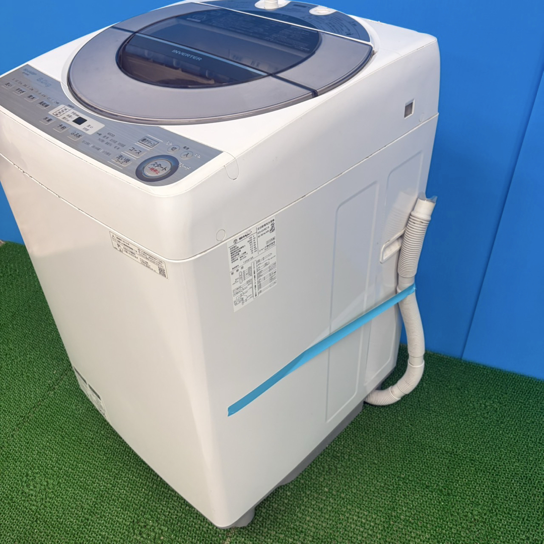 610 SHARP 洗濯機 容量8kg インバーター搭載 一人暮らし 冷蔵庫も有