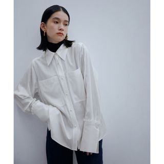 パラスパレス 2025年製 微起毛コットン バンドカラーシャツ アシメ