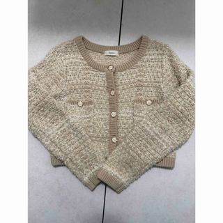 Darich - darich チュールボリュームニットカーディガン 白の通販 by