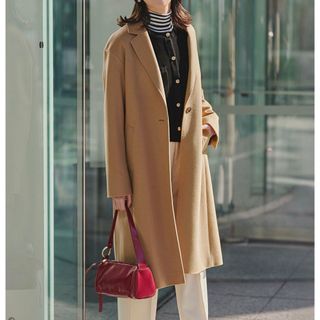 23区 - ☆23区L ウールアンゴラビーバーノーカラーコート サイズ:44