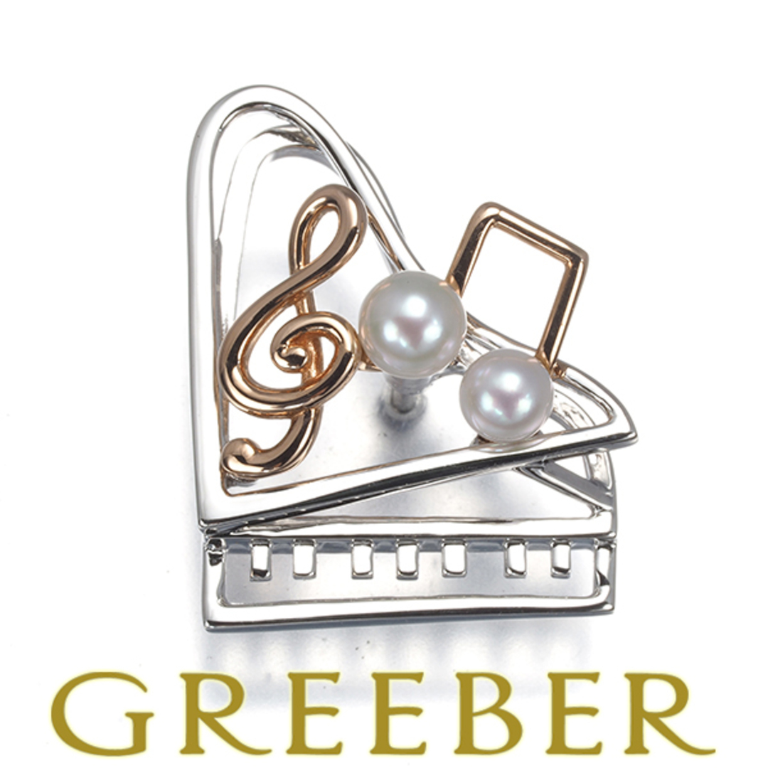 MIKIMOTO - ミキモト ブローチ ベビーパール 真珠 3.4mm/3.9mm ピアノ