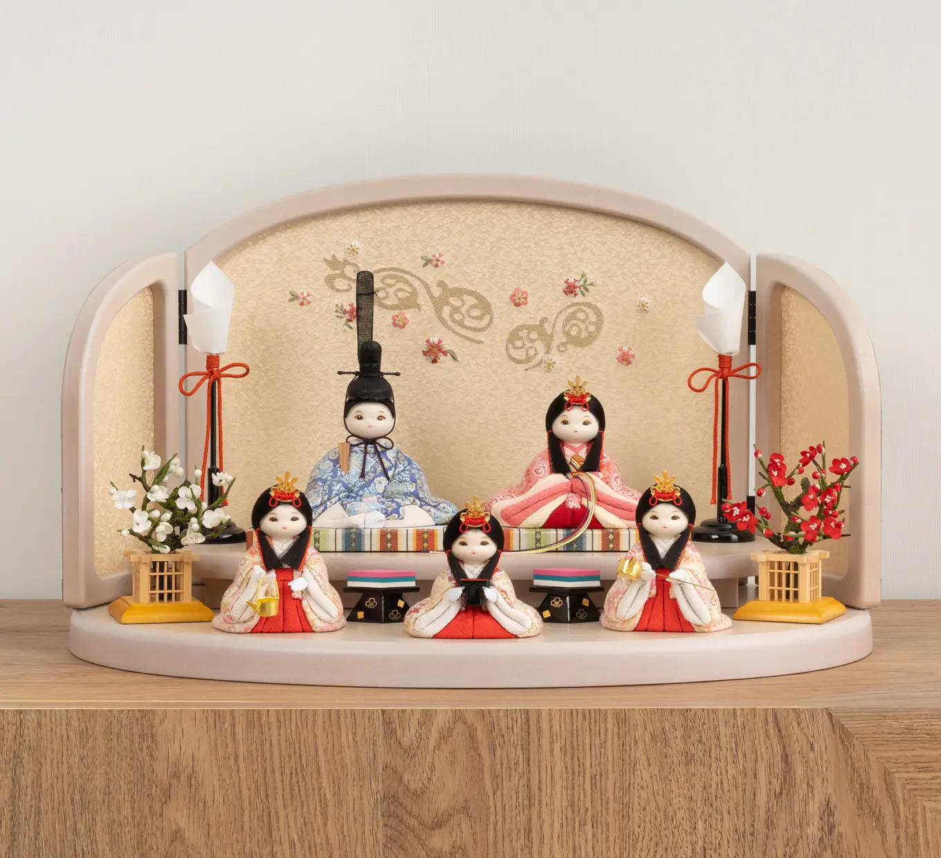 雛人形「さやさや 菱華紋・桜色」｜雛人形の通販 ふらここ