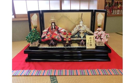 伝統工芸士 蘇童のひな人形『京七番 新古今雛 京刺繍』親王飾り (68