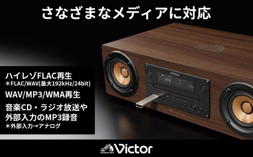 Victor ウッドコーン コンパクトコンポ EX-D6 高音質｜ ハイレゾ対応