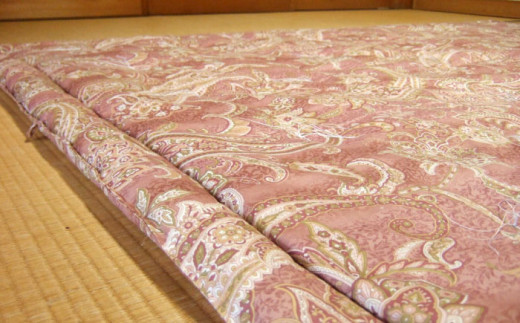 掛け布団 近江手引真綿布団 1.0kg シングル【赤色】 滋賀県長浜市/小野