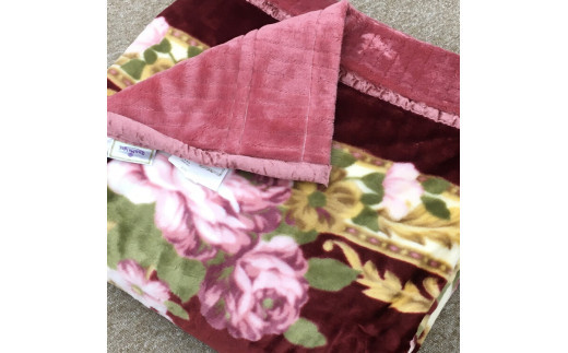 日本製 アクリル マイヤー毛布 ダブル （2枚合わせ毛布） 1枚 ピンク