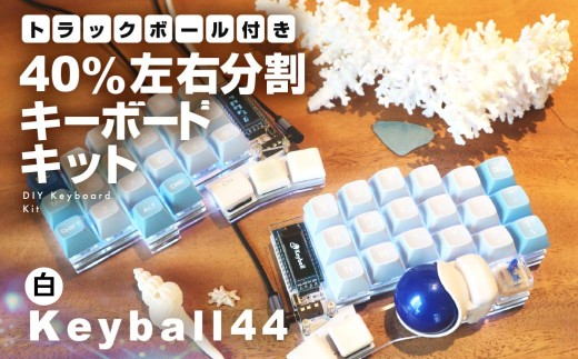 黒】トラックボール付き40%左右分割キーボードキット Keyball44 自作