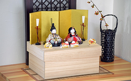 江戸木目込人形 雛人形【優春雛】桐箱飾り 【11100-0619】 - 埼玉県