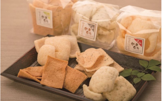柔らか食感のおかき【かきもちキューブ】12種の詰め合わせギフト箱×1