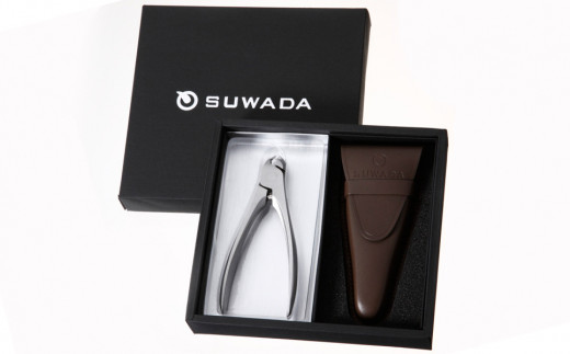 SUWADA ] つめ切り クラシック L ＆ 革ケース（茶）セット スワダ 爪