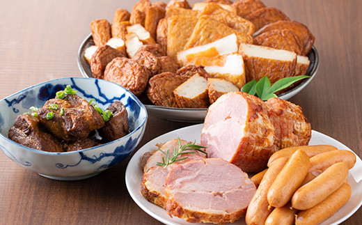 いちき串木野市の特産品詰め合わせ！「さつま揚げ5種」と「茶美豚3種