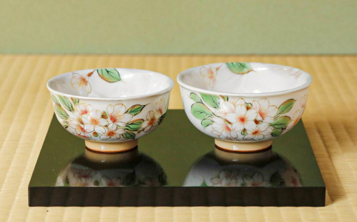 陶あん】京焼・清水焼 夫婦ふくりん茶碗・ふくりん湯呑セット - 京都府