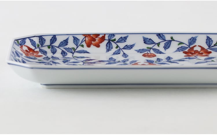 源右衛門窯 染錦花唐草 長方皿 | 皿 お皿 長皿 有田焼 A75-52 - 佐賀県