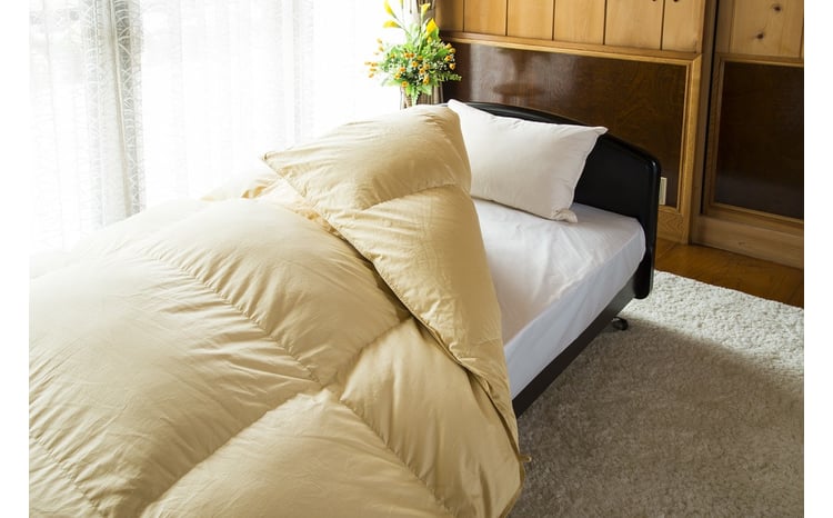 完全立体キルト】選べる3色 羽毛掛けふとん 本掛け布団 （シングル