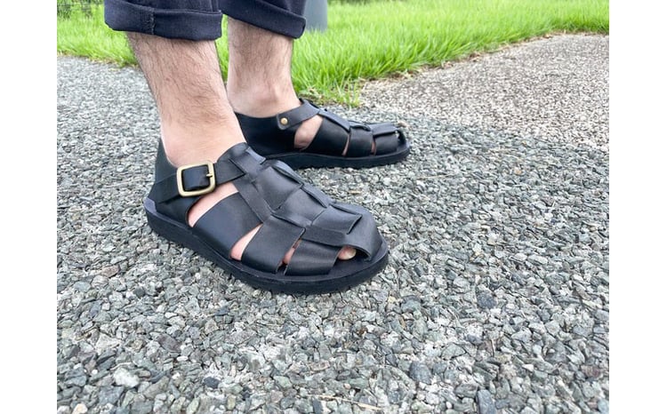 グルカサンダル・黒 [23cm～29cmまで] 〈 サンダル 本革 レザー 革
