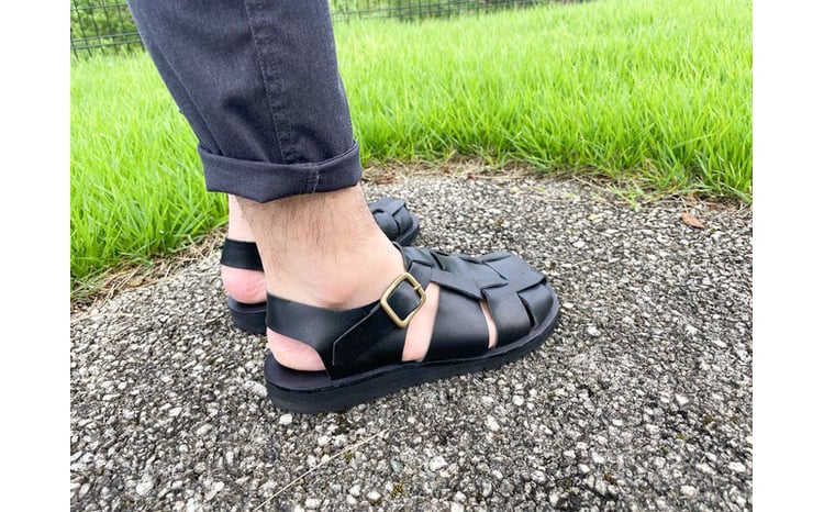 グルカサンダル・黒 [23cm～29cmまで] 〈 サンダル 本革 レザー 革