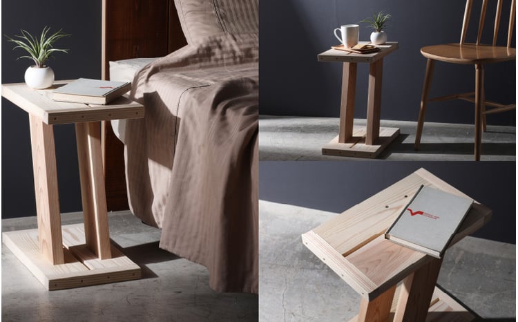 京若狭 杉を使ったDIYキット サイドテーブル【組み立て説明書付