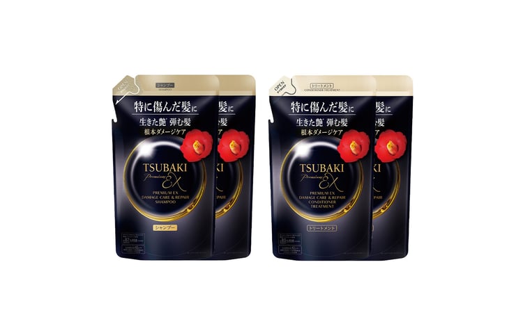 シャンプー コンディショナー 詰め替え用 各2個 TSUBAKI プレミアムEX