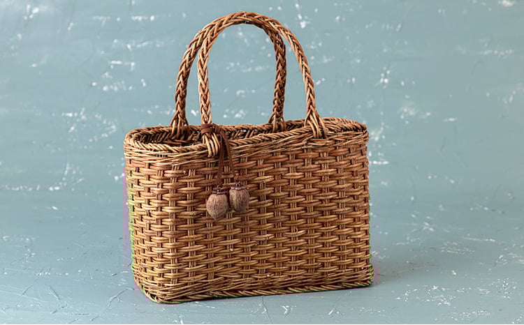 若畑創作館 あけび蔓「二本編み」籠バッグ - 岩手県西和賀町｜ふるさと