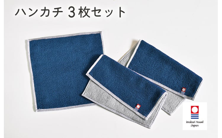 今治タオルブランド認定品）キャンバスタオル ハンカチ 3枚セット