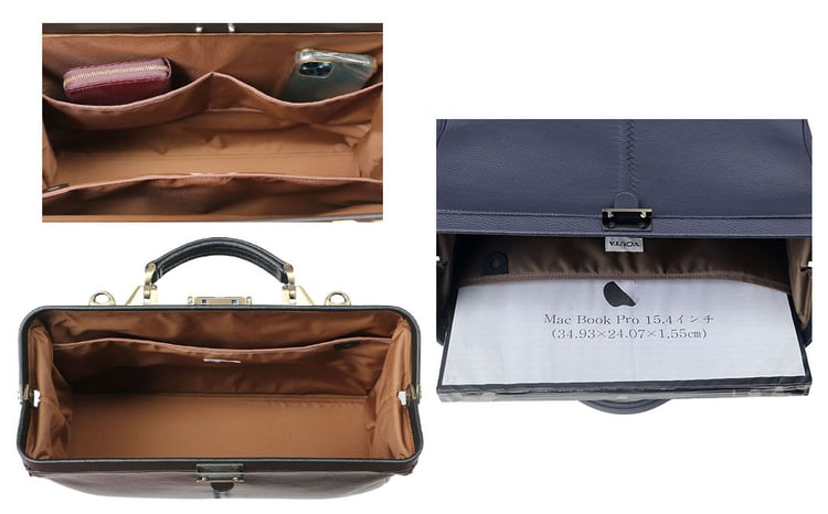 ダレスバッグ 本革 Mサイズ Y7PEN 【ウルトラライトレザー】 ブラック