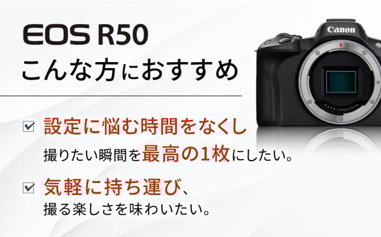 Canon EOS R50 ダブルズームキット 1年保証付 ブラック / ホワイト（RF