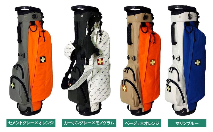 カーボングレー×モノグラム】木の庄帆布 公式 キャディバッグ スタンド