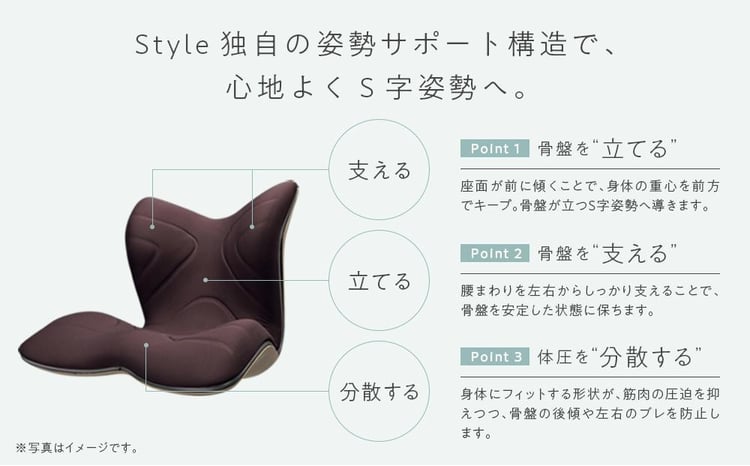 Style PREMIUM | スタイルプレミアム 骨盤 椅子 座椅子 姿勢サポート