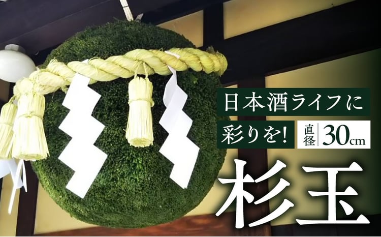 日本酒ライフに彩りを！杉玉直径30cm。自宅やお店のインテリアに