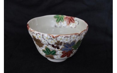 129-7_犬山焼 金襴手雲錦抹茶盌｜焼きもの 伝統工芸 食器 茶わん 犬山