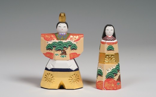 KID-1.【桃の節句のお祝いに】奈良一刀彫 雛人形 かぎろい 4号 - 奈良
