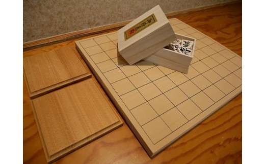 SS-23【 将棋盤 】新カヤ 20号 卓上 セット 囲碁 将棋 木工品 - 茨城県