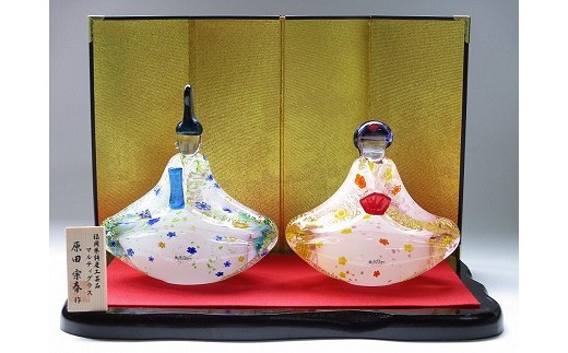 マルティグラス ガラス置物 飾雛 OH-014P[E2111] - 福岡県福津市