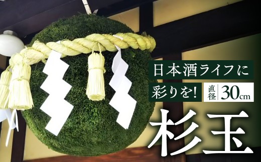 日本酒ライフに彩りを！杉玉直径30cm。自宅やお店のインテリアに