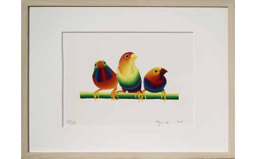 著名アーティストシルクスクリーン版画 靉嘔 「Can you see