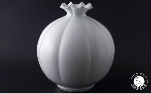 人間国宝 井上萬二作 白磁丸形 壺 有田焼 A8000-1 - 佐賀県有田町