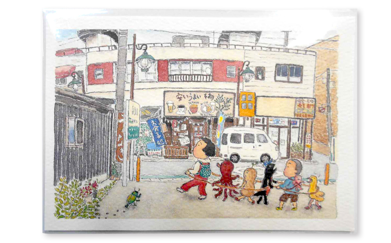 絵本作家なかざわくみこ 直筆サイン入り絵本「なぞなぞのみせ」+ポスト