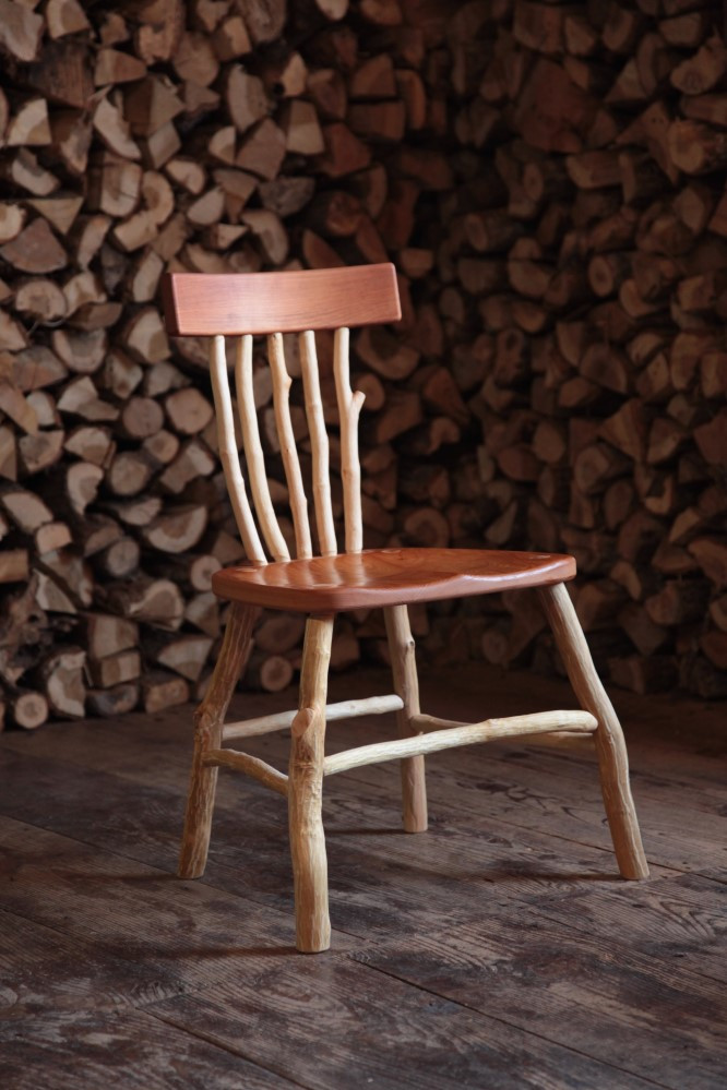 欅(けやき)の椅子 手作り チェア いす イス 椅子 木製 家具 けやき ks