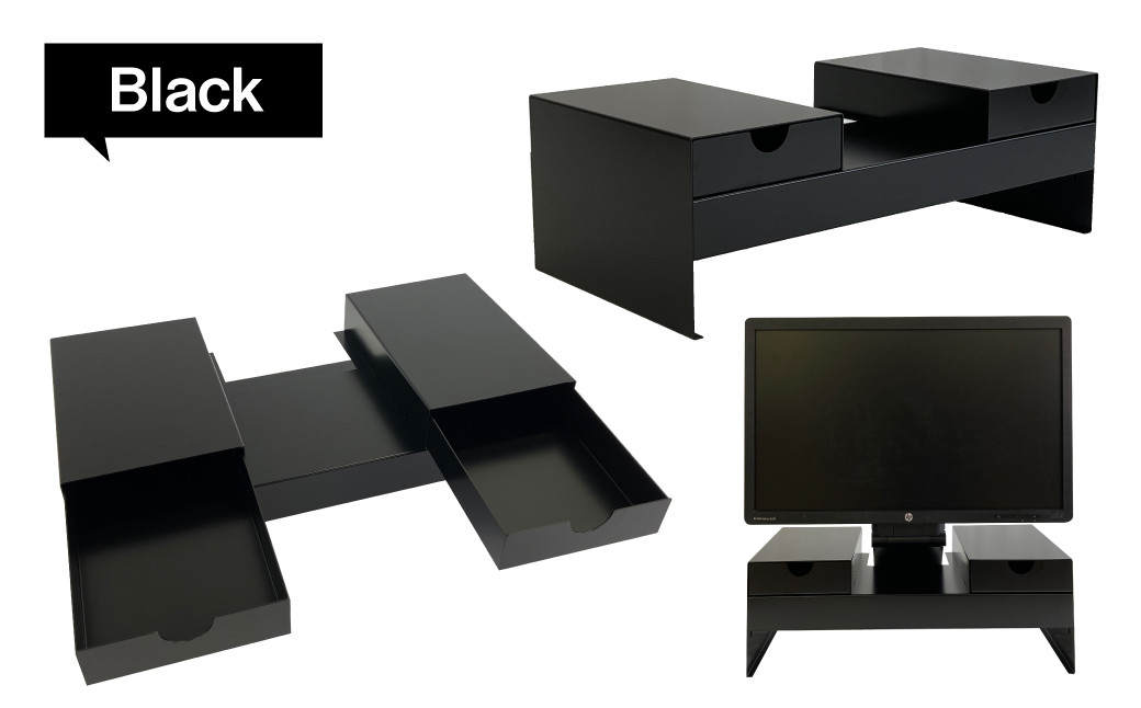 PC モニター台 黒 横幅50cm 奥行25cm 高さ16.5cm - 福岡県嘉麻市