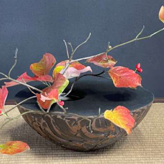 茶香炉 黒 【手作り 陶器 インテリア お茶 癒し キューブ 四角 贈り物