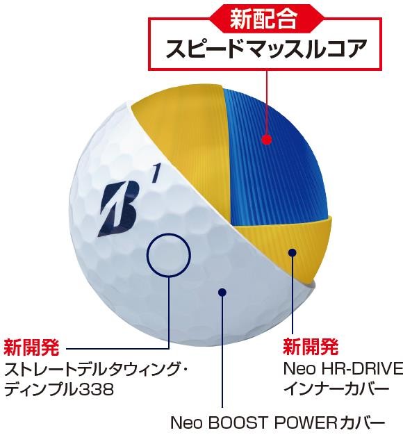 2025年モデル】ゴルフボール TOUR B JGR ホワイト 1ダース