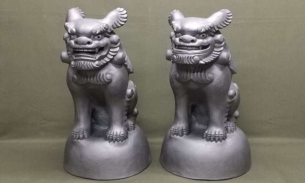 伝統工芸士の鬼師が作る 『シーサー 大サイズ 2体 』 狛犬 獅子 1対