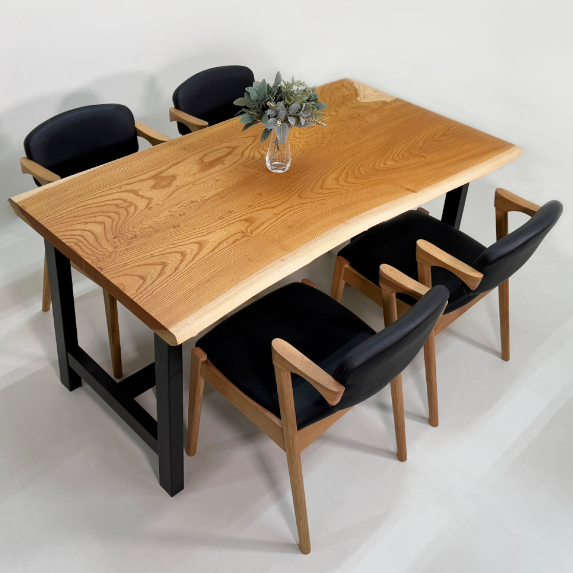 欅（ケヤキ） 一枚板 ダイニングテーブル／1500mm 【A8423】 【一枚板