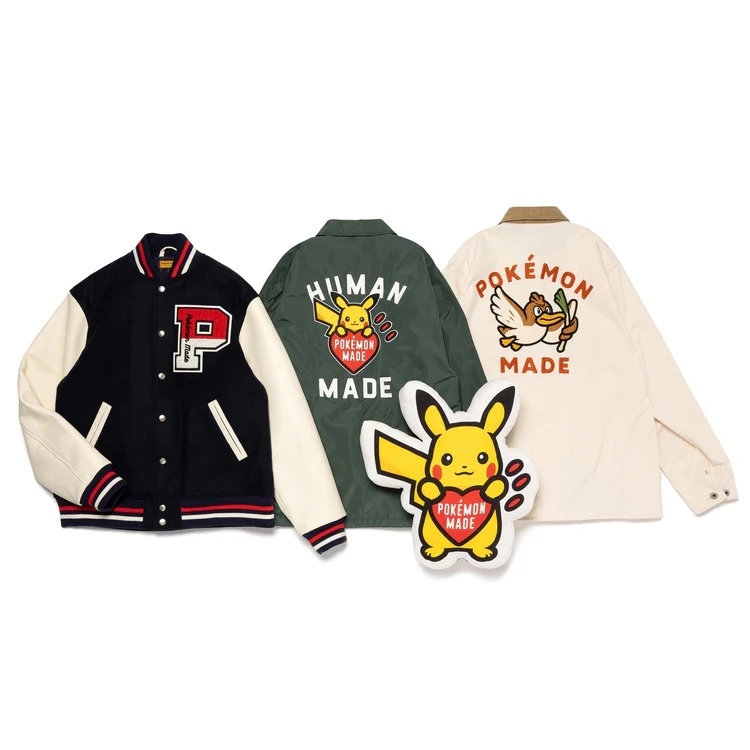 ポケモン×HUMAN MADEコラボ発売 ネギを挿せるカモネギのジャケットなど
