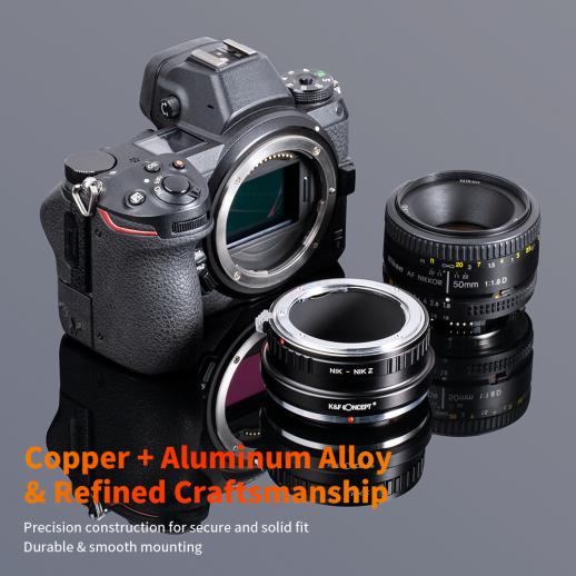 Nikon F/AF AI AI-S Mount Lens to Nikon Z6 Z7 Camera K&F Concept