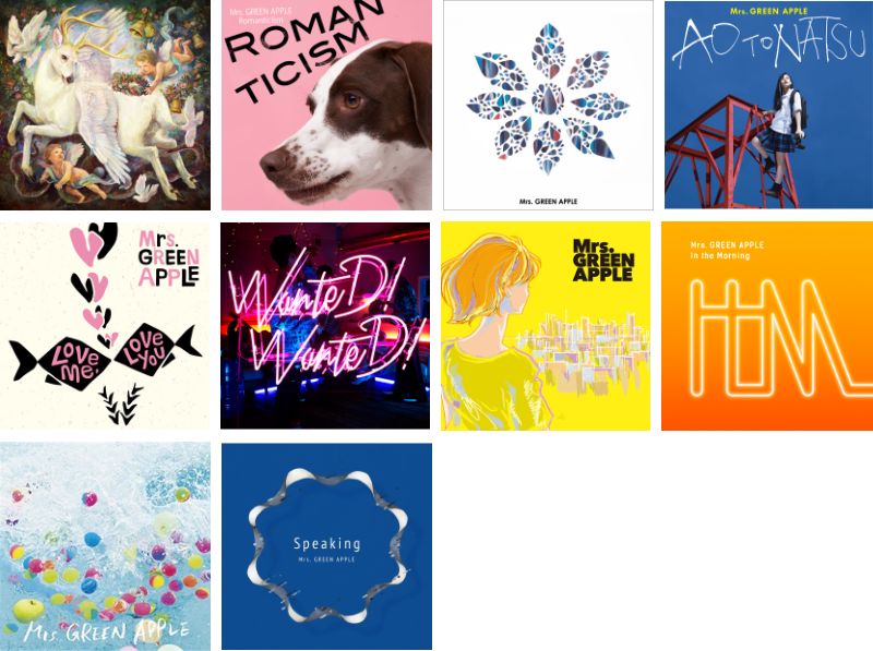Mrs. GREEN APPLE の作品を揃えよう！|ジャパニーズポップス