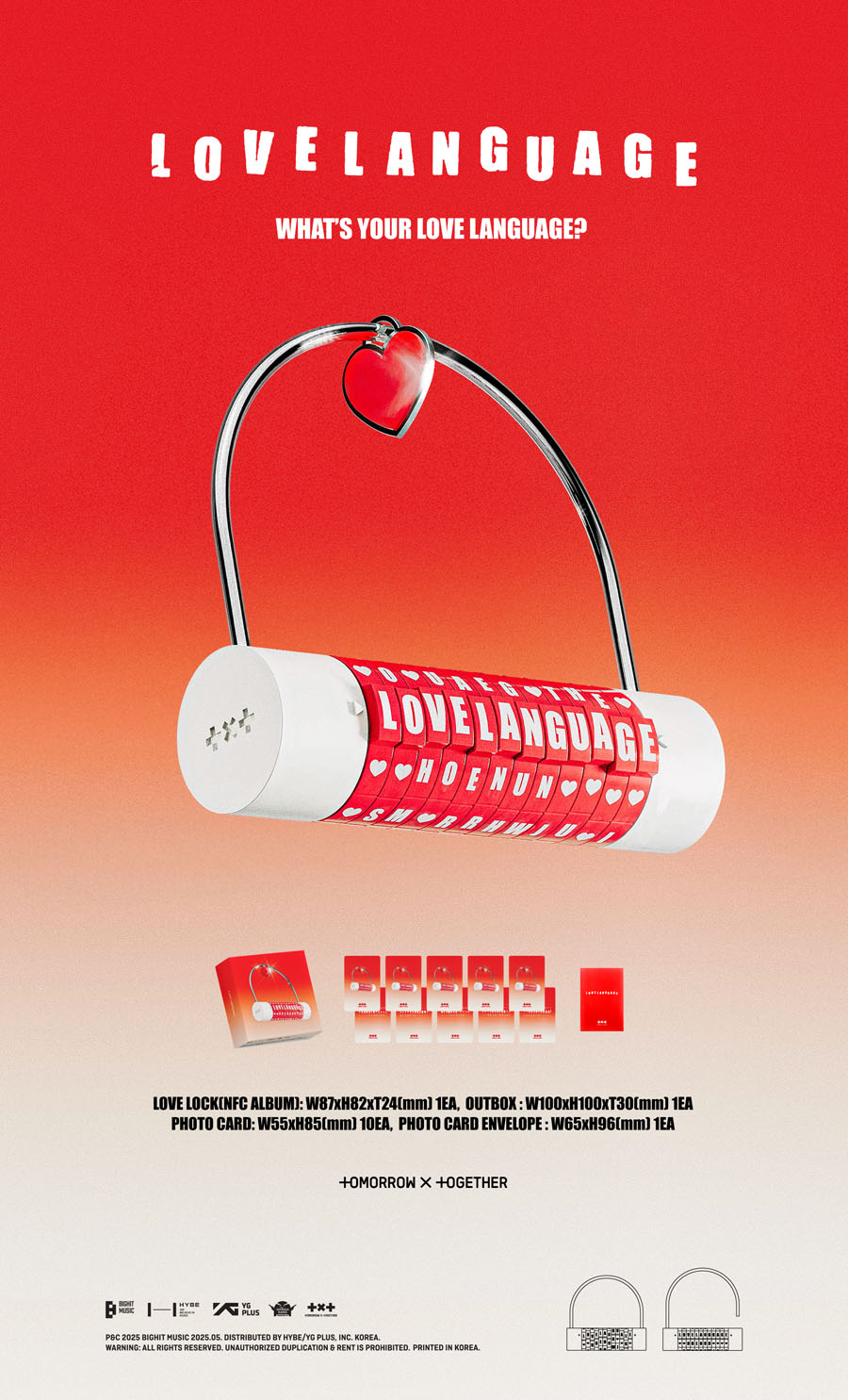 TOMORROW X TOGETHER 'Love Language' (Love Lock Ver.) 予約販売開始